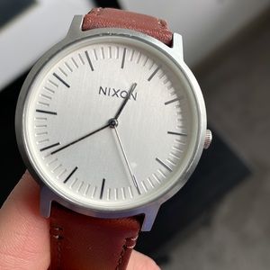 Nixon “porter” watch with leather strap